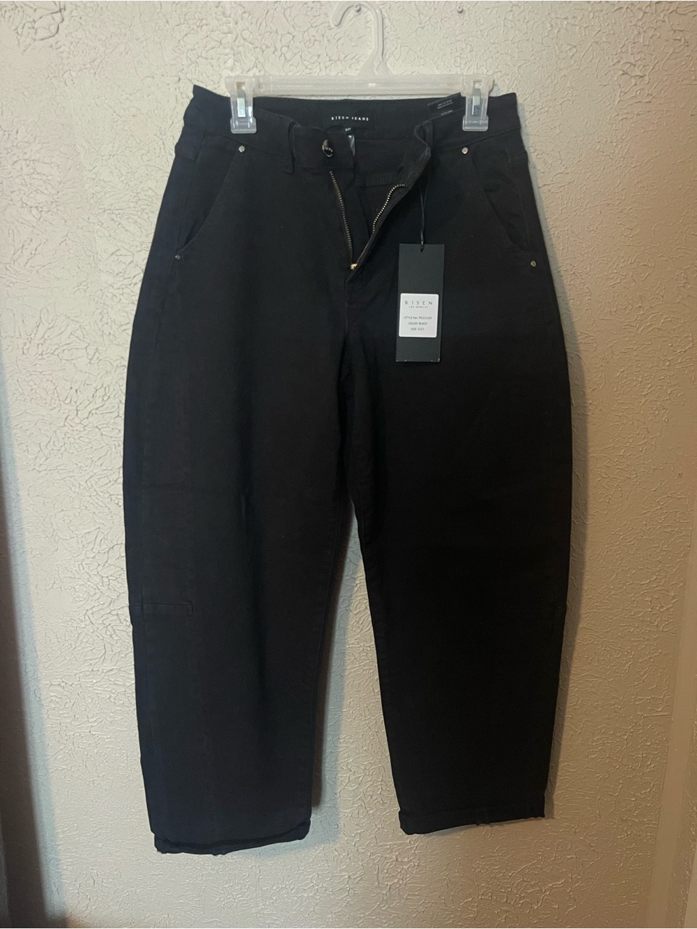 Black Relaxed Women's Jeans - Casual High-Waist Relaxed Fit